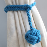 1 Pcs Macrame Curtain Tiebacks Clips Ball Hand-woven Cotton Straps Hanging Ball Decoration Creative Curtains Buckles Holder Clips