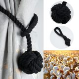 1 Pcs Macrame Curtain Tiebacks Clips Ball Hand-woven Cotton Straps Hanging Ball Decoration Creative Curtains Buckles Holder Clips