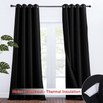 Soundproof Thermal Insulated Curtains 3 Layers Soundproof Thermal Insulated Curtains 100% Blackout Drape Made to Order ( 1 Panel )