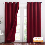 Soundproof Thermal Insulated Curtains 3 Layers Soundproof Thermal Insulated Curtains 100% Blackout Drape Made to Order ( 1 Panel )