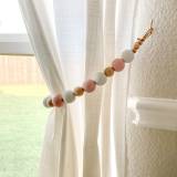 1 Pcs Wooden Beads Curtain Straps Window Treatment Nursery Decor Curtains Buckles Clips Girl Kids Bedroom Curtains Tiebacks Holder Clips
