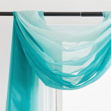 Custom Rainbow Scarf Curtain Sheer Voile Scarf Window Valance-Wedding Decoration ( 1 Panel )