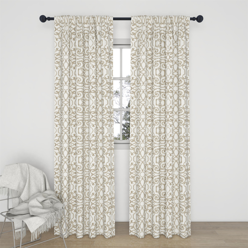 Custom Vintage Pattern Blackout Curtain Thermal Insulated Drapes ( 1 Panel )