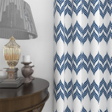 Custom Blue Spray Blackout Curtain Thermal Insulated Drapes by RYBHOME ( 1 Panel )