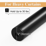 1 Inch Adjustable Outdoor Curtain Rod,Modern Oval Decorative Drapery Rod, 28-168 Length