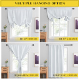 Roman Shades Valance Tie Up Balloon Curtain Blind with Lock by RYBHOME （ 1 Panel ）