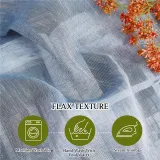 Custom Semi Sheer Curtain Semi-Linen Sheer Textured Sheer Curtain for Bedroom by  ( 1 Panel )