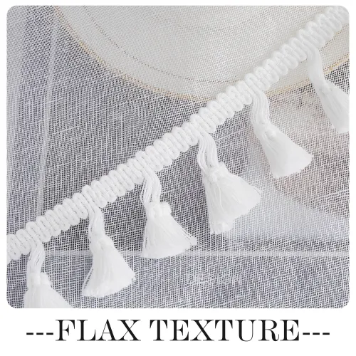 Custom V Pattern Sheer Curtains with White Sheer Curtains Bundle by ( 1 Panel )