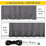 Custom Outdoor Curtain Fixed Dual Purpose Waterproof Windproof Block UV Blackout Drape for Patio / Foyer / Arbor by RYBHOME ( 1 Panel )