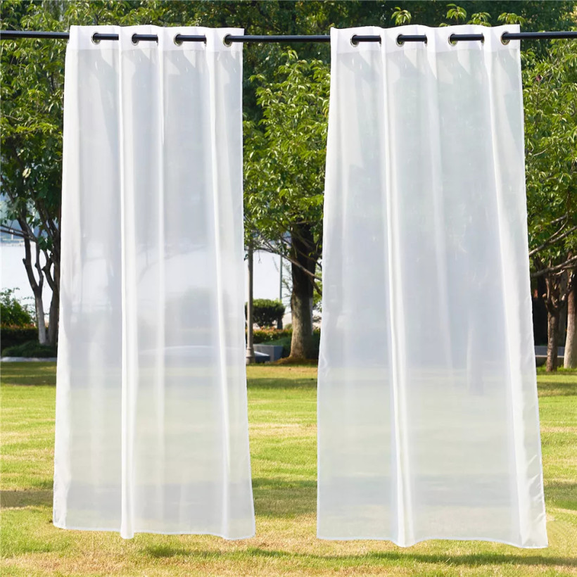 Waterproof Outdoor Sheer Curtain (1 Panel)