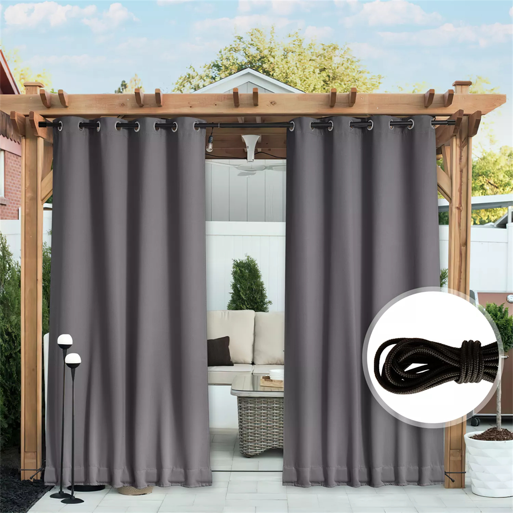 Darkening Thermal Insula RYB HOME Outdoor Patio Curtains Waterproof Windproof 