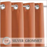 Custom Outdoor Curtain Fixed Dual Purpose Waterproof Windproof Block UV Blackout Drape for Patio / Foyer / Arbor by RYBHOME ( 1 Panel )