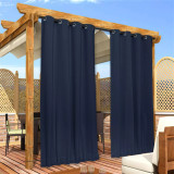 Custom Outdoor Curtain Fixed Dual Purpose Waterproof Windproof Block UV Blackout Drape for Patio / Foyer / Arbor by RYBHOME ( 1 Panel )