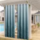 Custom Patio Outdoor Curtains Gradient Waterproof Blackout Curtains by ( 1 Panel )