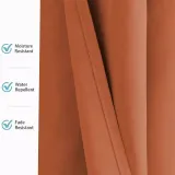 Custom Outdoor Curtain Fixed Dual Purpose Waterproof Windproof Block UV Blackout Drape for Patio / Foyer / Arbor by RYBHOME ( 1 Panel )