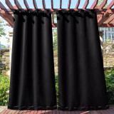 Custom Outdoor Curtain Fixed Dual Purpose Waterproof Windproof Block UV Blackout Drape for Patio / Foyer / Arbor by RYBHOME ( 1 Panel )