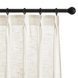 Custom Leaves Sheer Linen Curtain for Window Semi Sheer Vertical Drape Privacy with Light Filter by RYBHOME ( 1 Panel )