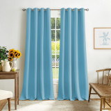 2 Layers 100% Blackout Thick Thermal Insulated Curtain (1 Panel)
