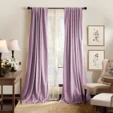 4 Layers Lower PM2.5 Particles Effectively,100% Blackout Soundproof Curtain(2 Layers of Blackout Fabric & 1 Layer of Sound Absorbent Cotton& 1 Layer of Melt-Blown Cloth)（1 Panel)