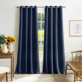2 Layers 100% Blackout Thick Thermal Insulated Curtain (1 Panel)