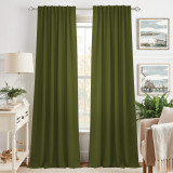 Solid Blackout Thermal Insulated Custom Curtain (1 Panel)