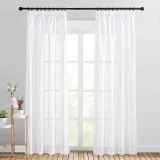 Linen Textured Semi Sheer Curtain (1 Panel)