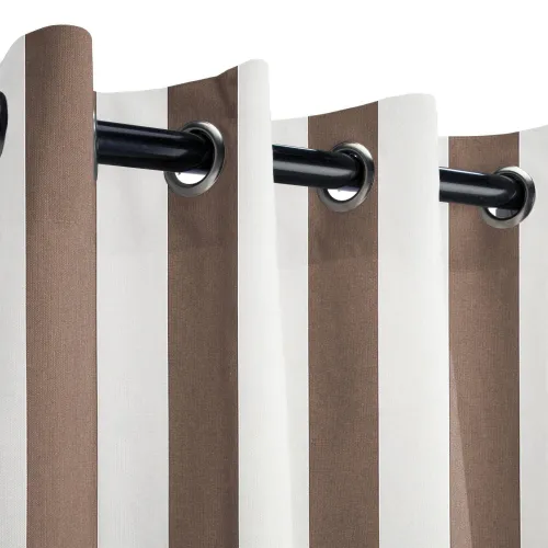 Multi Color Optional Outdoor Waterproof Stripe Curtain  ( 1 Panel )