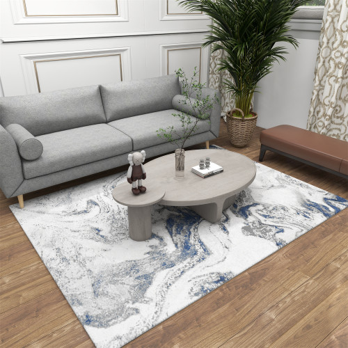 Faded Mix Washable Rug  by RYBHOME ( 1 Panel )