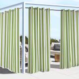 Custom Multi Color Optional Patio Curtains Gradient Waterproof Blackout Curtains, Privacy Outdoor Waterproof Stripe Curtain by RYB HOME ( 1 Panel )