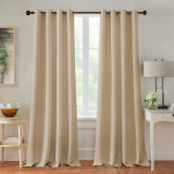Custom 100% Blackout Curtain with Black Lining Coating, Thermal Insulated Curtains for Bedroom, 1 Panel