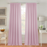 Custom 100% Blackout Curtain with Black Lining Coating, Thermal Insulated Curtains for Bedroom, 1 Panel