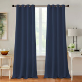 Custom 100% Blackout Curtain with Black Lining Coating, Thermal Insulated Curtains for Bedroom, 1 Panel