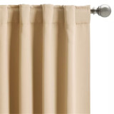 Custom 100% Blackout Sheer Curtain with Lining for Bedroom, Semi Sheer Vertical Drape Privacy with Light Filter for Living Room by RYBHOME ( 1 Panel )