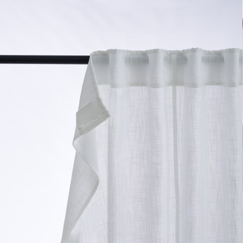 Custom Linen Curtain for Bedroom, Hazy Semi Sheer Curtains for Farmhouse Decoration by RYB HOME ( 1 Panel )