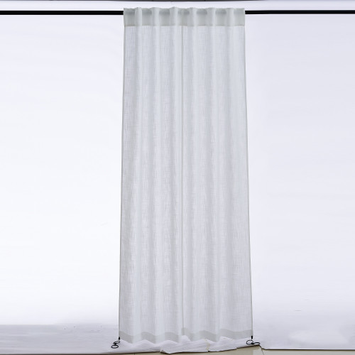 Custom Linen Curtain for Bedroom, Hazy Semi Sheer Curtains for Farmhouse Decoration by RYB HOME ( 1 Panel )