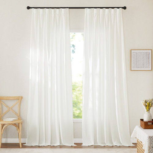 RYB HOME Custom Hazy Sheer Curtains for Bedroom, Privacy Protection Sunlight Blocking Window Treatment Panels for Living Room, 1 Panel
