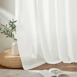 Custom Hazy Sheer Curtains for Bedroom, Privacy Protection Sunlight Blocking Window Treatment Panels for Living Room, 1 Panel