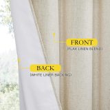 RYB HOME 100% Blackout Thick Thermal Insulated Curtain with Coating (1 Panel)