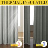 RYB HOME 100% Blackout Thick Thermal Insulated Curtain with Coating (1 Panel)