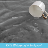 RYB HOME Waterproof Floor Mats Pet Chenille Dirt Resistant Mats