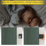 RYB HOME Room Divider Darkening Faux Linen Curtains for Livingroom, Bedroom Heavy Linen Burlap Light Blocking Noise Dampening Curtains for Kitchen, 1 Panel