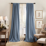 RYB HOME 4 Layers 100% Blackout Anti-Dust Soundproof & Thermal Insulated Curtains Single Panel,2 Layers of Blackout Fabric & 1 Layer of Sound Absorbent Cotton& 1 Layer of Melt-Blown Cloth