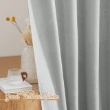 RYB HOME Linen Curtains for Bedroom, Top Flax Linen Blend Semi Sheer Eclectic Drapes Privacy with Light Filtering for Living Room, 1 Panel