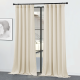 RYB HOME 1 Panel Solid Blackout Faux Linen Curtains for Bedroom, Light Filtering Privacy Window Draperies
