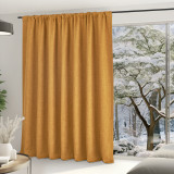 RYB HOME Room Divider Darkening Faux Linen Curtains for Livingroom, Bedroom Heavy Linen Burlap Light Blocking Noise Dampening Curtains for Kitchen, 1 Panel