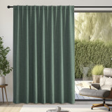 RYB HOME Room Divider Darkening Faux Linen Curtains for Livingroom, Bedroom Heavy Linen Burlap Light Blocking Noise Dampening Curtains for Kitchen, 1 Panel