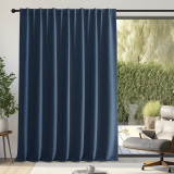 RYB HOME Room Divider Darkening Faux Linen Curtains for Livingroom, Bedroom Heavy Linen Burlap Light Blocking Noise Dampening Curtains for Kitchen, 1 Panel