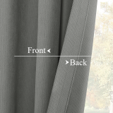 RYB HOME Custom Blackout Curtains for Living Room, Artificial Linen Textured Fabric window Treatment Panel Room Darking Single Panel