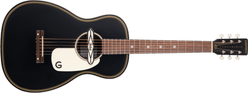 G9520E GIN RICKEY ACOUSTIC/ELECTRIC WITH SOUNDHOLE PICKUP, WALNUT FINGERBOARD, SMOKESTACK BLACK