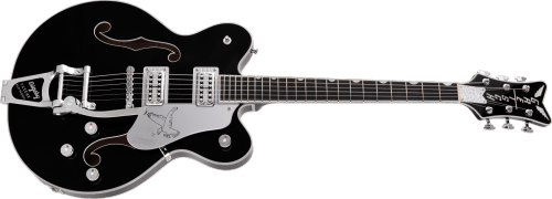 G6636TSL PLAYERS EDITION SILVER FALCON™ CENTER BLOCK DOUBLE-CUT WITH STRING-THRU BIGSBY®, FILTER’TRON™ PICKUPS, BLACK